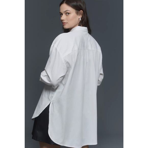 nwt ANTHROPOLOGIE MAEVE sz 2X The Bennet Button Down: Heart Pocket Edition - Picture 3 of 5